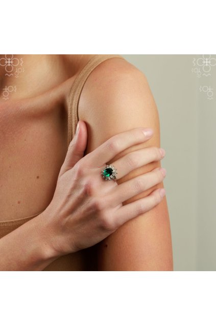 Prsteny Swarovski Mini Kate Emerald