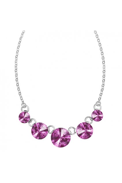 Náhrdelník Rivoli 8-14 Fuchsia elements Swarovski