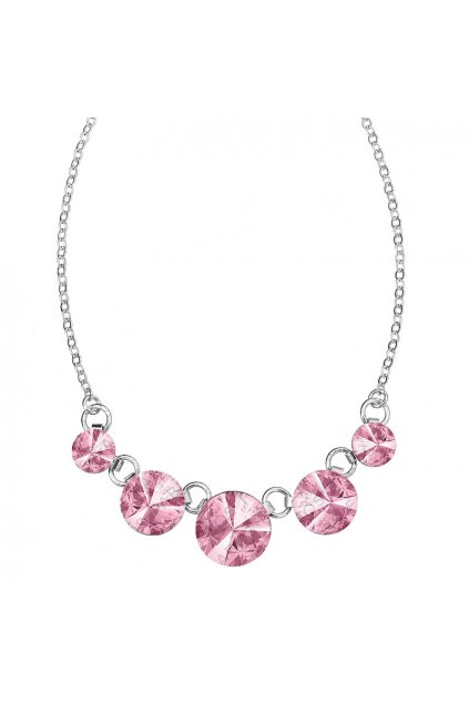 Náhrdelník Rivoli 8-14 Lt. rose elements Swarovski