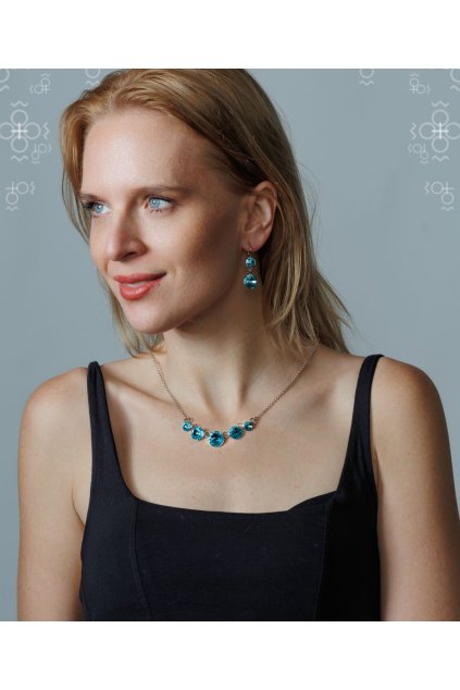 Náhrdelníky Swarovski Rivoli 8-14 Light Turquoise