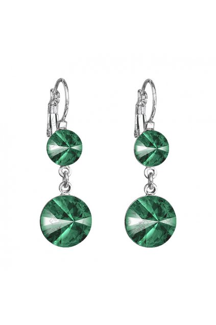 Náušnice Rivoli 8-12 Emerald SWAROVSKI
