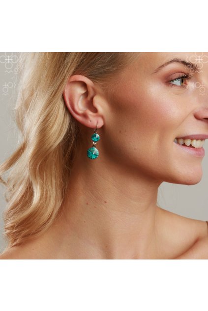 3812 nausnice rivoli 8 12 turquoise swarovski