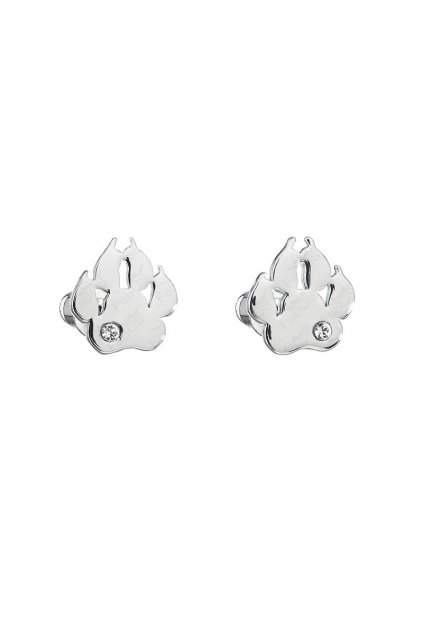 Náušnice Tlapka s šatonem Crystal Swarovski