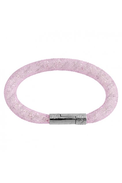 Náramek Crystal Tube 19 cm světle růžová Swarovski