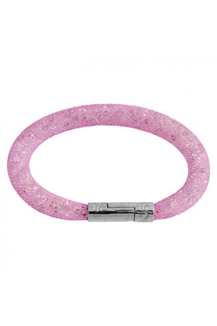 Náramek Crystal Tube 19 cm tmavě růžová Swarovski