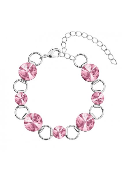 Náramek Rivoli 8-12 Lt. rose elements Swarovski