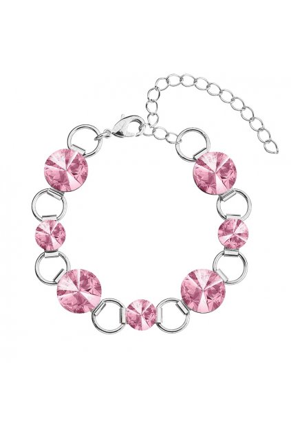 Náramek Rivoli 8-12 Lt. rose Swarovski elements