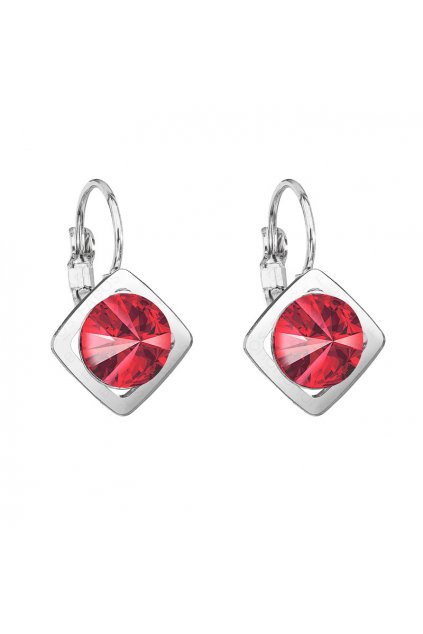 Náušnice Magický čtverec Light Siam SWAROVSKI