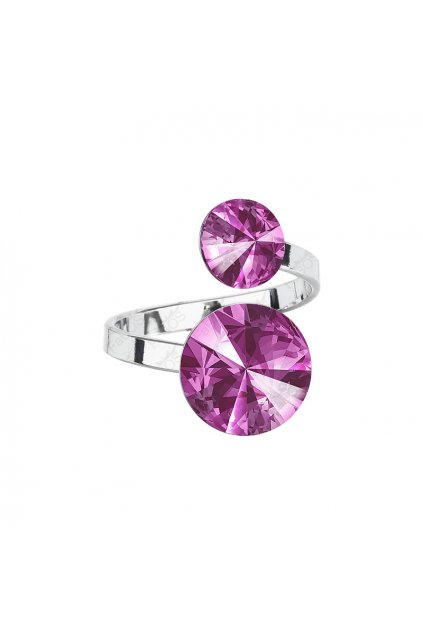 Prsten Rivoli 8-12 Fuchsia SWAROVSKI