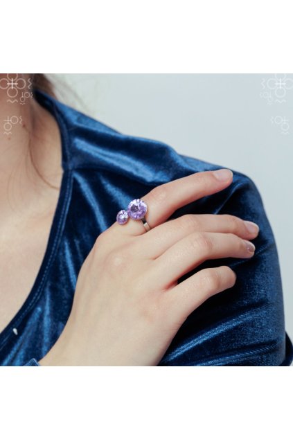 Prsteny Swarovski Rivoli 8-12 Violet