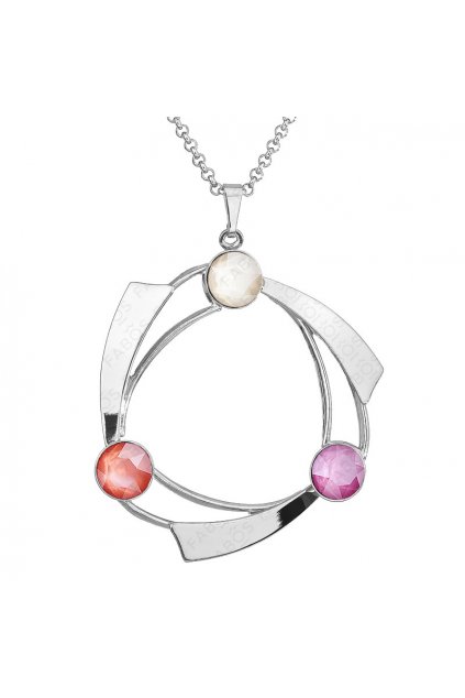 Dámský stříbrný náhrdelník s krystalem