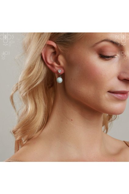 4823 nausnice pulkruh perla pastel blue swarovski