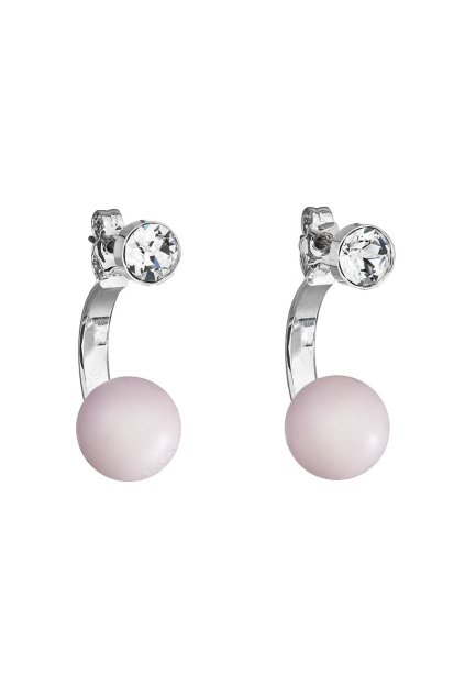 Náušnice Půlkruh perla Pastel Rose SWAROVSKI