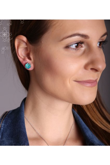 4955 nausnice hexagon laguna delite swarovski