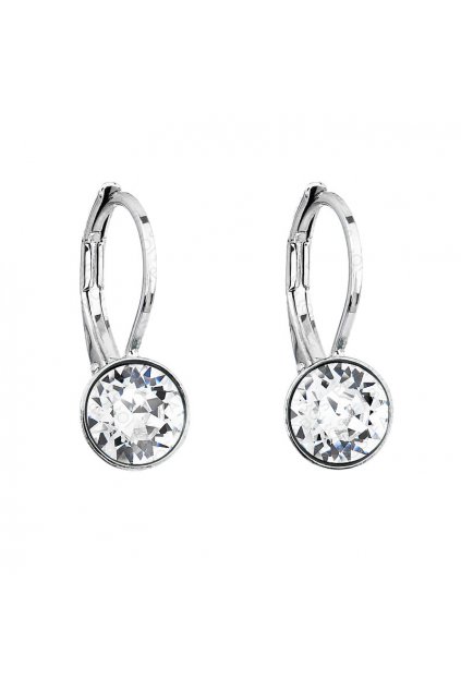 Náušnice Šaton 6mm klapka Crystal SWAROVSKI