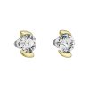 Naušnice Susie Gold Crystal Swarovski