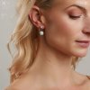 Náušnice Půlkruh perla Pastel Blue SWAROVSKI