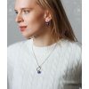 Náušnice Půlkruh perla Iridescent Dark Blue SWAROVSKI