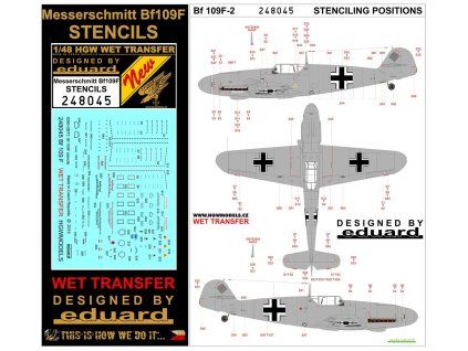 messerschmitt bf 109f stencils 148 248045