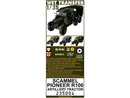 scammel pioneer r100 stencils 135 235004