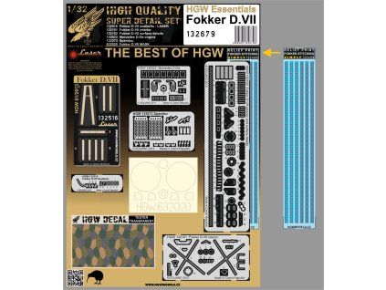 fokker dvii super detail set 132 132679