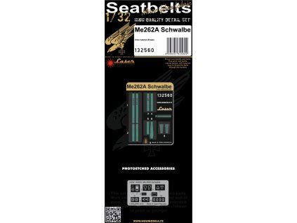 me 262 a schwalbe orlon ersatz seatbelts 132 132560