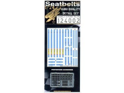 sabelt 6 point blue seatbelts 124 124002