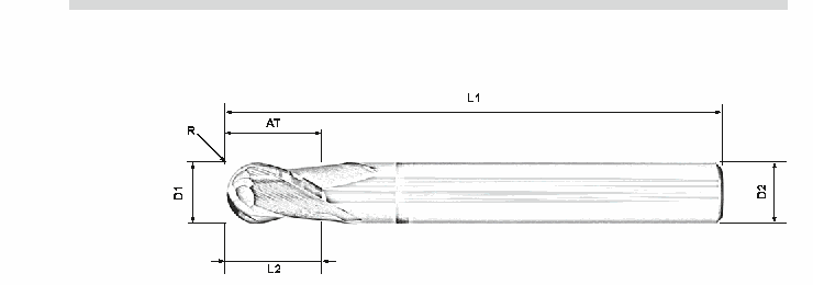 Kótovaný nákres AURA KULON® [shkz] – D1 = 1 až 3 mm