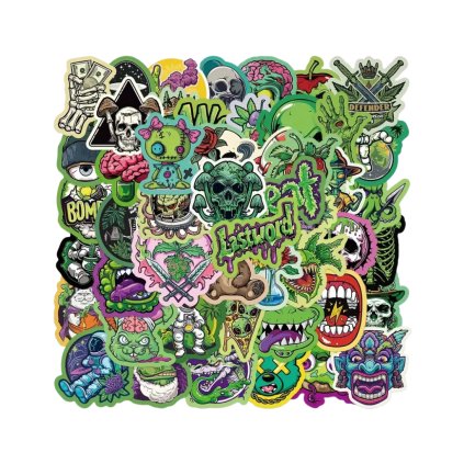 10 pcs Green Plant Stickers