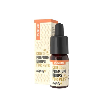 Eighty8 CBD Drops for Pets Wild Salmon 2 % – CBD kapky pro psy a kočky s lososovým olejem | HHC-Store.cz