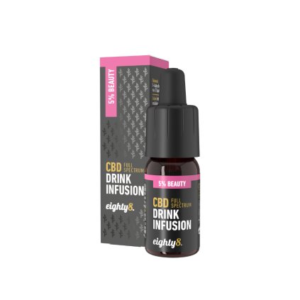 Eighty8 CBD Beauty Drops 5 % – vodou ředitelné CBD kapky s vitamíny C, E a Q10 pro zdravou pleť a vlasy | HHC-Store.cz