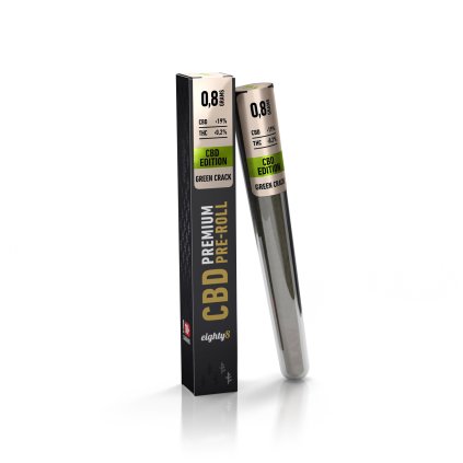 Eighty8 CBD Preroll Green Crack – energizující joint s 19–21 % CBD a ovocnou vůní | HHC-Store.cz