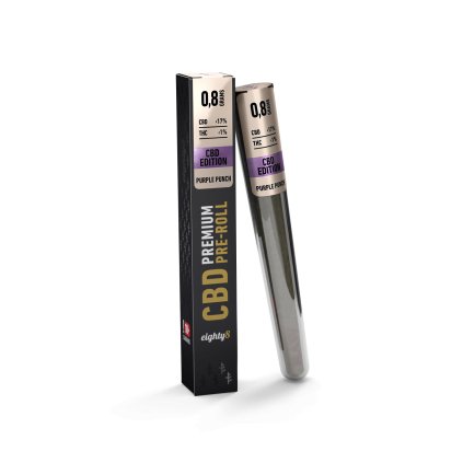 Eighty8 CBD Preroll Purple Punch – relaxační CBD joint s 17 % CBD a ovocnou vůní | HHC-Store.cz