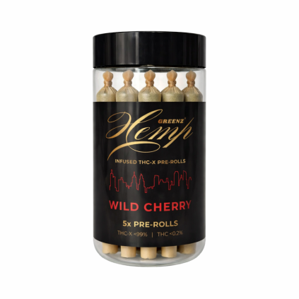 Greenz Hemp Infused THC X Pre Rolls Wild Cherry 5x Pre Rolls