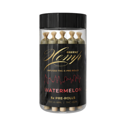 Greenz Hemp Infused THC X Pre Rolls Watermelon 5x Pre Rolls