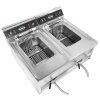 BẾP CHIÊN ĐỂ BÀN 2X12L 2X6KW COMBISTEEL
