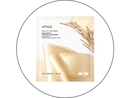 Anua - Rice 70 Glow Collagen Mask 38 g / 1 ks