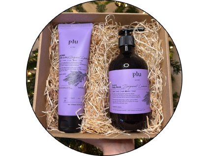 PLU Vánoční dárkový set Bergamot & Levandule (Sprchový gel + Tělové mléko)