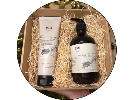 PLU Vánoční dárkový set Lilie & Vanilka (Sprchový gel + Tělové mléko)