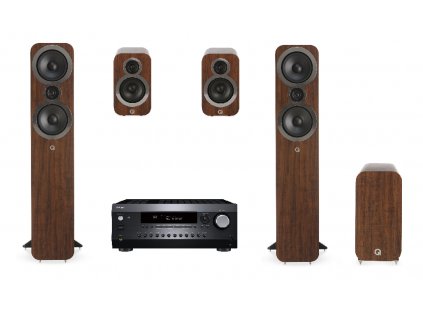 Q Acoustics Q 3050i 5.1/walnut + Integra DRX-2.4 AV receiver