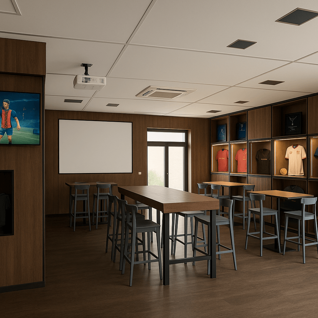 Ozvučení a vizuální řešení pro klubovnu