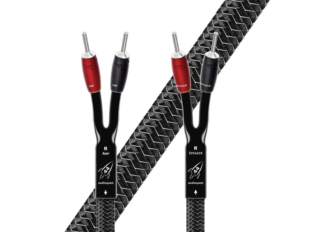 23721 audioquest rocket 44 fr 2 5 m reproduktorove kabely full range stribrne bananky