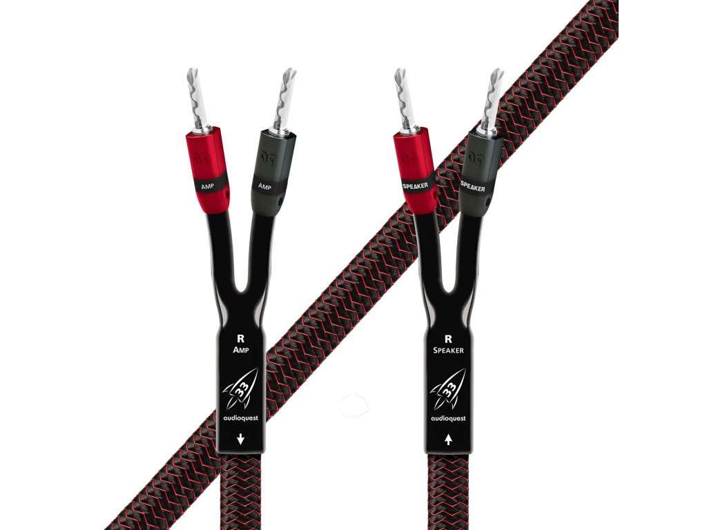 25248 5 audioquest rocket 33 fr 3 5 m reproduktorove kabely full range bananky stribrne