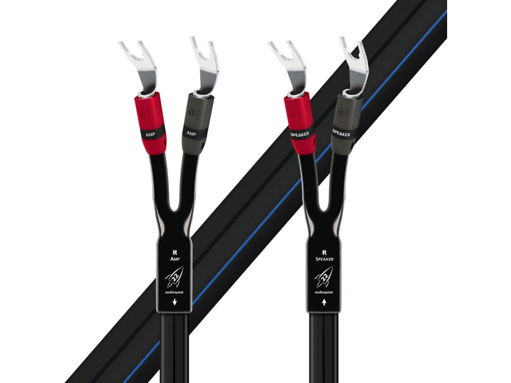 38064 4 audioquest rocket 22 fr 4 0 m reproduktorovy kabel full range stribrne vidlicky