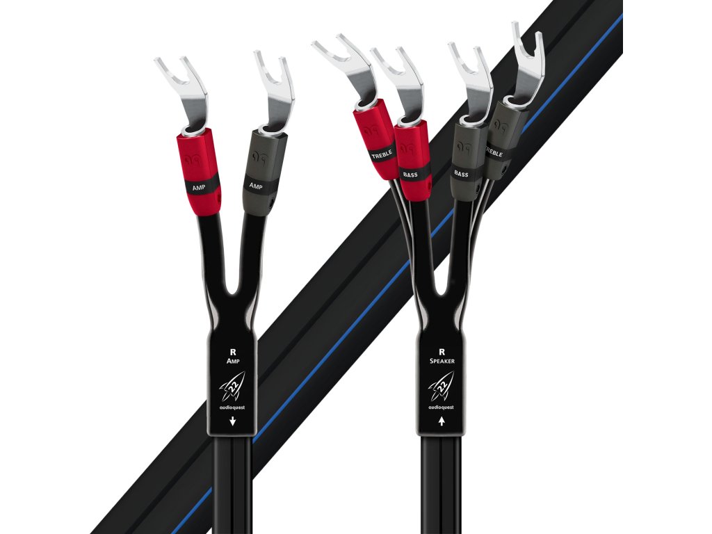 38067 3 audioquest rocket 22 sbw 2 0 m reproduktorovy kabel single biwire stribrne vidlicky
