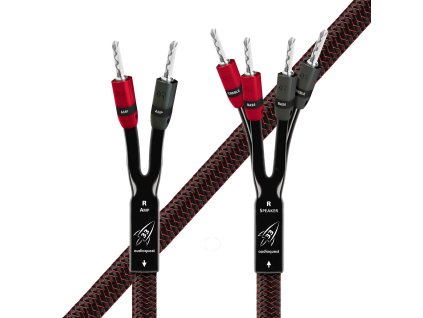 25230 6 audioquest rocket 33 sbw 4 0 m reproduktorove kabely single biwire bananky stribrne