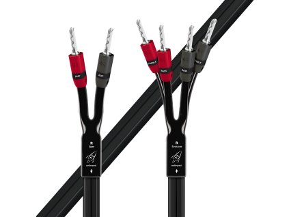 27300 5 audioquest rocket 11 sbw 1 0 m reproduktorove kabely single biwire bananky stribrne