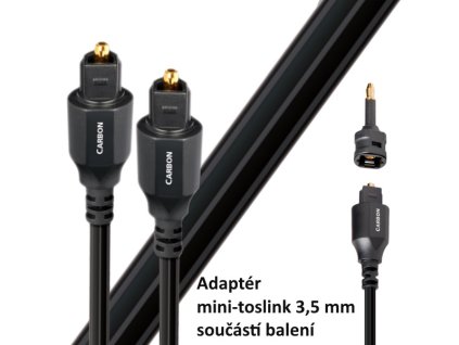 41424 audioquest carbon optilink 8 0 m opticky kabel toslink 3 5 mm mini adapter
