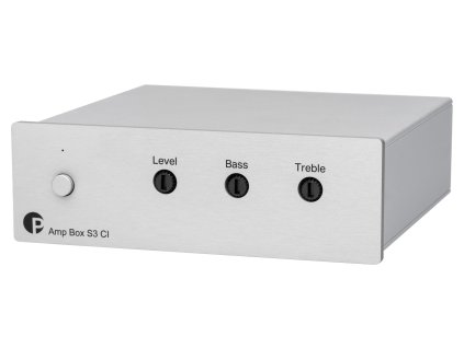 43296 pro ject amp box s3 ci silver mikro vykonovy zesilovac s tonovymi korekcemi stribrny