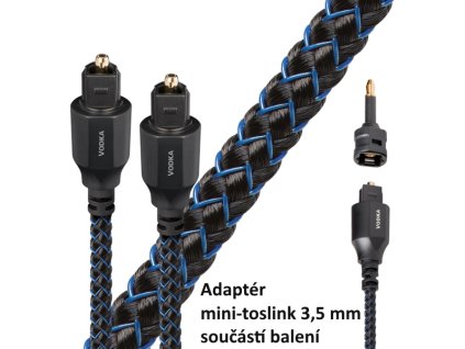 audioquest vodka optilink 1 5 m opticky kabel toslink 3 5 mm mini adapter